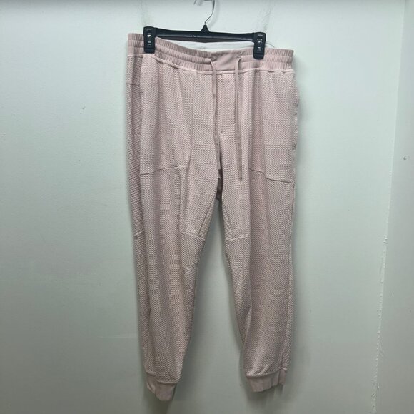 Lululemon At Ease Jogger 29" Heathered Pink Mist / White XXL - Picture 2 of 7